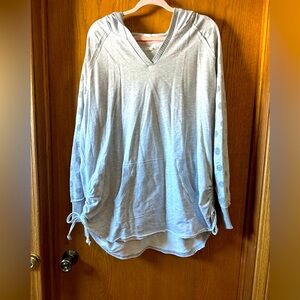 Gray Hooded Women's Top